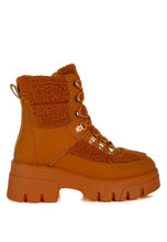 Load image into Gallery viewer, Wellerman Faux Fur Detail Chunky Hiker Boots