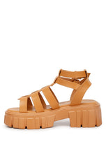Load image into Gallery viewer, Dewey Recycled Faux Leather Gladiators