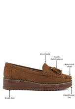 Load image into Gallery viewer, Daiki Platform Lug Sole Tassel Loafers