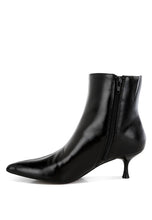 Load image into Gallery viewer, Thymus Faux Leather Kitten Heel Boots