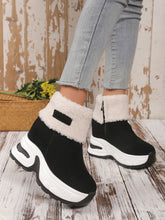 Load image into Gallery viewer, Faux Fur Round Toe Platform Boots