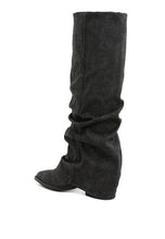 Load image into Gallery viewer, Capella Fold-Over Slouchy Denim Boot