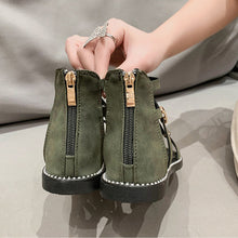 Load image into Gallery viewer, GOLD ZIPPER Flat Sandal