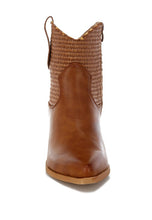 Load image into Gallery viewer, Big Mood Raffia &amp; Faux Leather Cowboy Boots