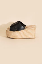Load image into Gallery viewer, Partner-s Raffia Platform slides
