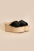 Load image into Gallery viewer, Partner-s Raffia Platform slides