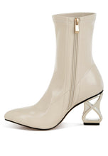 Load image into Gallery viewer, Gaias Fantasy Heel Patent Faux Leather Boots