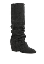 Load image into Gallery viewer, Capella Fold-Over Slouchy Denim Boot