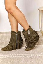 Load image into Gallery viewer, Tassel Wedge Heel Ankle Booties