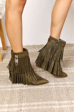 Load image into Gallery viewer, Tassel Wedge Heel Ankle Booties