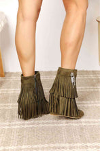 Load image into Gallery viewer, Tassel Wedge Heel Ankle Booties